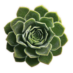 Obraz premium Close-up of a Green Succulent Plant, Sempervivum, Houseleek, with Detailed Texture