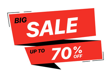 sale sign on red background