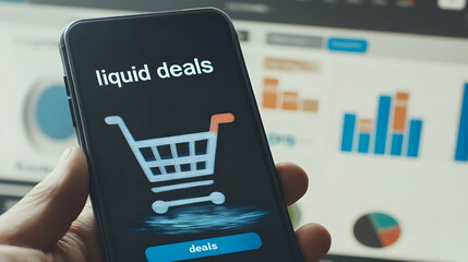Obraz premium Mobile Shopping App Interface: Instant Liquidation Deals