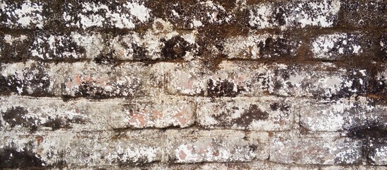 Weathered Brick Wall Texture Grunge Background Image. Grungy Brick Wall Background.