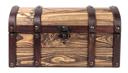 wooden box isolated on transparent background