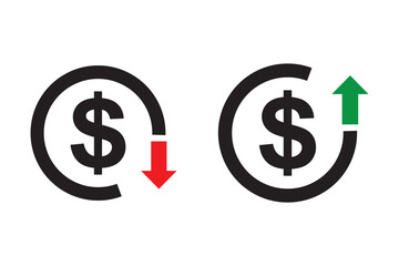 cost reduce icon vector. cost reduce sign icon for web site