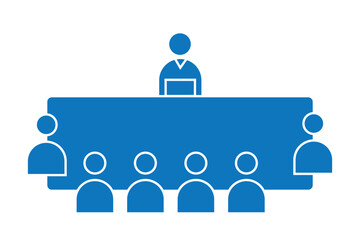 icon of a person Training seminar Illustration . 