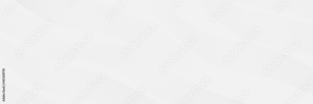 Fototapete Minimal White Background with Flowing Thin Wavy Lines