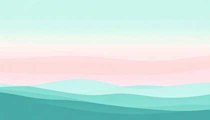 Obraz premium Serene abstract landscape waves tranquil horizon digital art soft color palette aerial view minimalism for relaxation