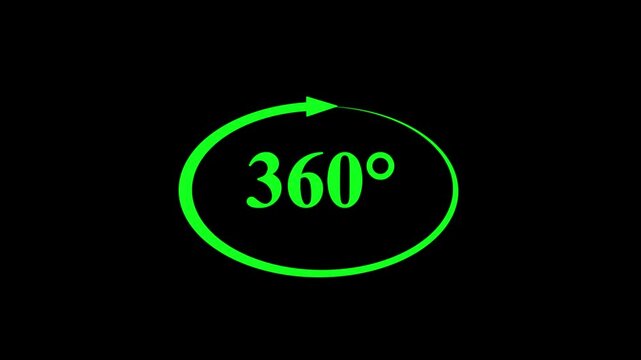 Icon 360&deg; animation with optional luma matte. Alpha Luma Matte included. 4k video,360 degree view icon animation, Icon 360&deg; animation with optional lama matte. Chroma key included.