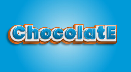 Chocolate text effect font editable typography 3d text