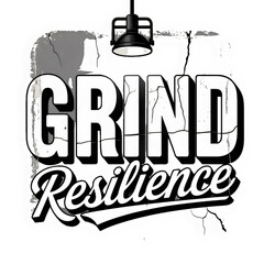 Motivational Quotes: Bold Grind & Resilience Typography | Inspirational Graphics