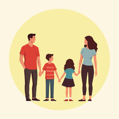 Heartwarming Family Bond Vector Illustrations for Parents' Day, Featuring Parent-Child Silhouettes, Minimalist Designs, and Love-Filled Symbolism for Celebrating Family