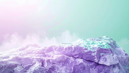 Obraz premium Majestic ice formation melting on frozen landscape arctic region nature scene icy environment aerial view climate change impact