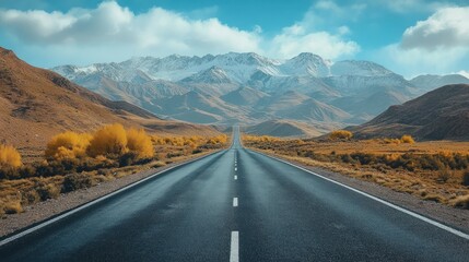 Fototapeta premium Mountain road autumn scenic drive travel