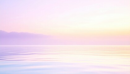 Obraz premium Calm sunset reflection serene ocean photo peaceful seascape wide angle tranquility and beauty