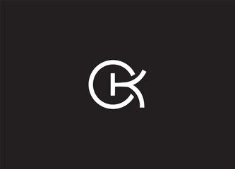 CK initial modern logo design and creative logo