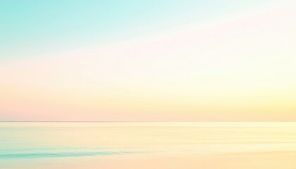 Fototapeta premium Calm sunset reflection over serene ocean waters coastal landscape tranquil scene aerial perspective peaceful atmosphere