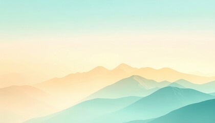 Tranquil mountain sunrise nature landscape serene environment aesthetic viewpoint calming concept for mindfulness