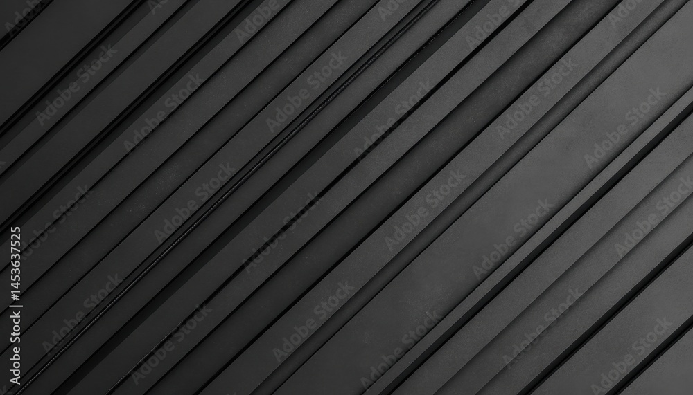 Aufkleber Abstract Diagonal Black and Gray Line Pattern with Texture and Geometric Design for Modern Backgrounds or Decorative Elements in Monochrome Style
