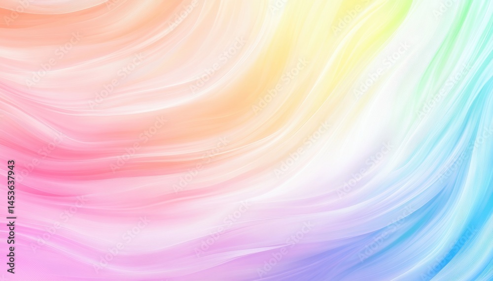 Fototapete abstract gradient background with pastel rainbow color swirls texture art design backdrop and smooth