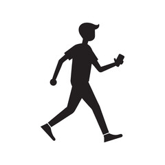 Silhouette of Man Using Smart...