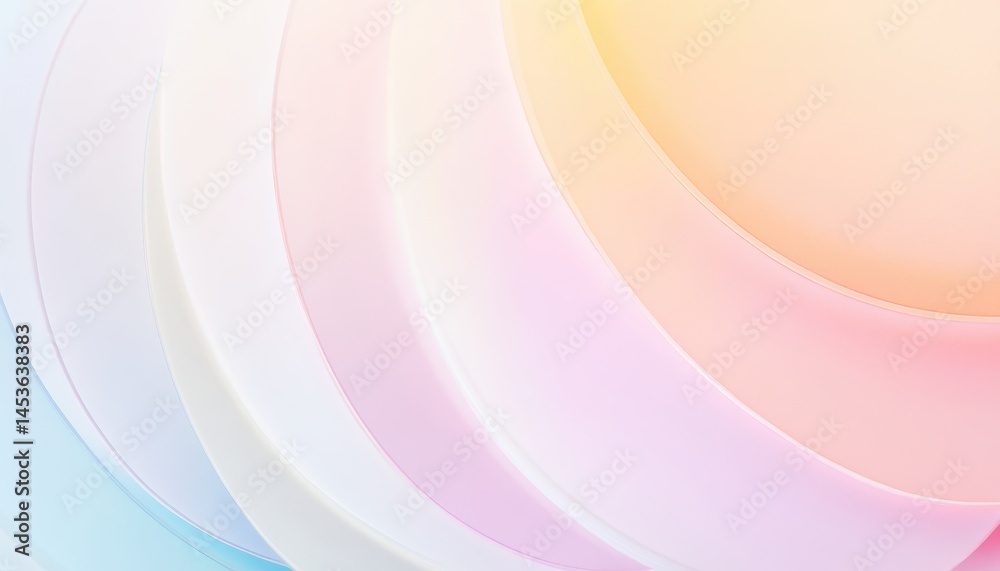 Aufkleber Abstract Pastel Gradient Background with Curved Lines in Soft Hues Perfect for Modern Designs and Artistic Creations with Smooth Textures and Subtle Light