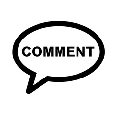 Comment icon, speech bubble, communication symbol, for website design