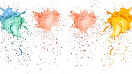 Obraz premium Floral watercolor style art splash botanical inspiration creative environment abstract view