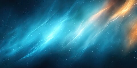 Dynamic abstract design with light blue and orange hues