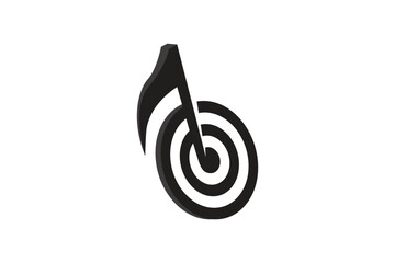 simple logo music and target design concept
