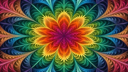 Electric Fractal - Vibrant Cyber Psychedelic Abstract