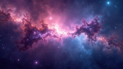 Stunning Colorful Nebula in Deep Space with Ethereal Texture Effects