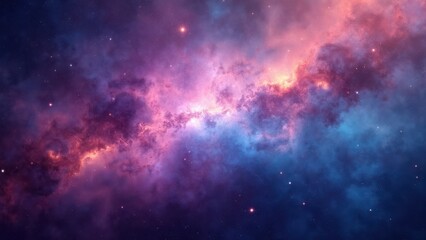 Fototapeta premium Stunning Nebula: Vibrant Colors and Cosmic Texture in Space Scene