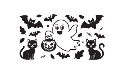 black and white cats