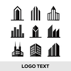 Obraz premium Set of Abstract Building Logo Concepts