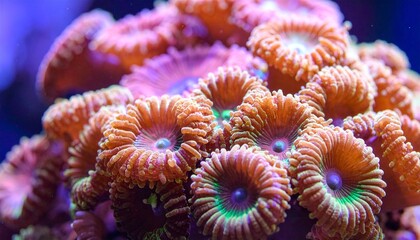 Obraz premium Living Colors: Coral Polyps in Detail