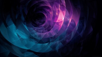 Hypnotic Spiral Motifs with Concentric Circles and Optical Illusions in Soothing Gradient Tones
