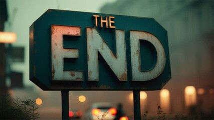 The End Text Animation for Video Ending with Smooth and Elegant Typography Effect.
