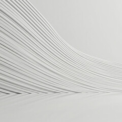 Abstract Background 3D White Stripe Curved Surface Minimalist Clean Design Texture Art Copy Space