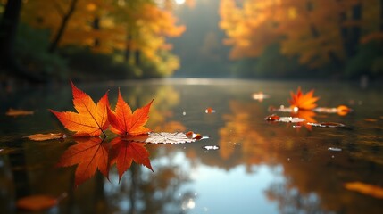 Autumn Symphony: Reflective Tranquility