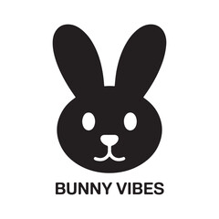 Obraz premium black and white rabbit vector silhouette