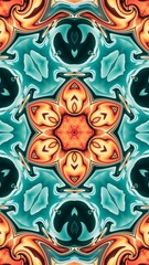Naklejka premium digital art in the form of a kaleidoscope