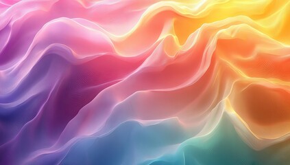 Obraz premium Colorful, flowing fabric drapes in vibrant hues.