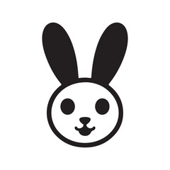 black and white rabbit vector silhouette