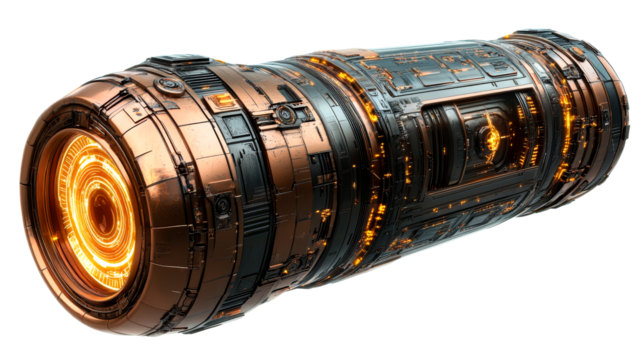 Engine propulsion with futuristic technology, cut out transparent