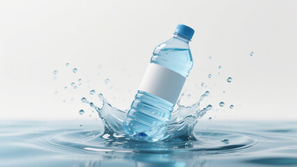 Plastic Bottle Water Splash – Purified Fresh Liquid Mockup Full HD 4K New Stock Photo Image Download