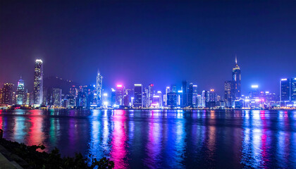 Fototapeta premium Neon city, Custom AI Model