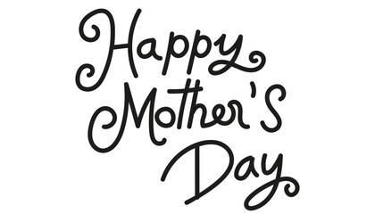 Happy Mother's Day greeting in artistic font design. Mother's day concept