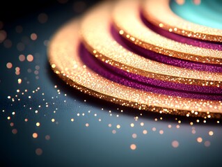 Sparkling Gold and Purple Glitter Abstract Background Design Elegant Luxury Texture