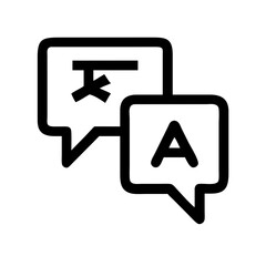 Language translation app icon, for websites and mobile apps