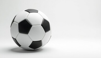 Fototapeta premium Brand new white football on pure white backdrop , lifestyle, image, fitness