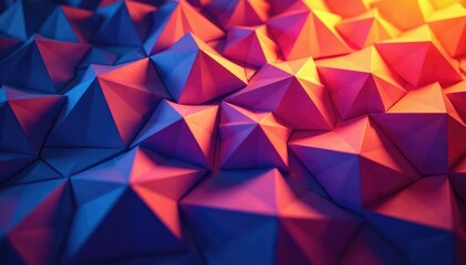 Obraz premium Intricate tessellation of geometric shapes in vibrant hues , seamless pattern, color, print