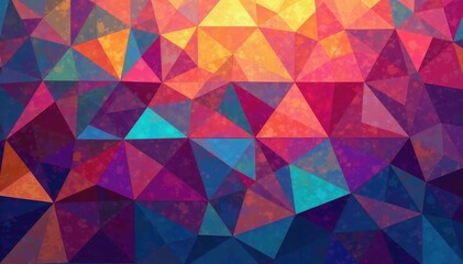 Obraz premium Repeating triangles forming a colorful mosaic, visual, form, sharp